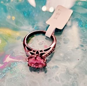 Pink Black Rhodium plated 4 Carat Ring